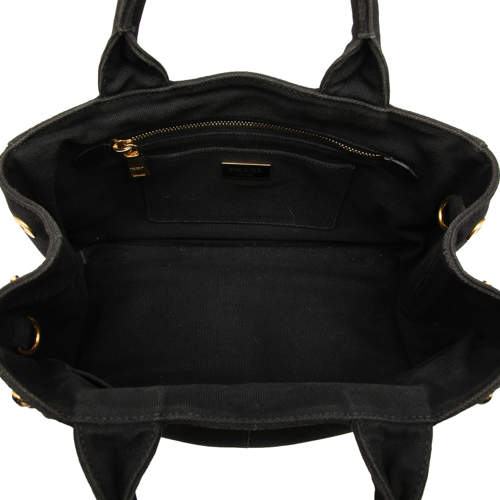 Pre-Loved Prada Small Canvas Canapa Bijoux Satchel - Picture 4 of 6